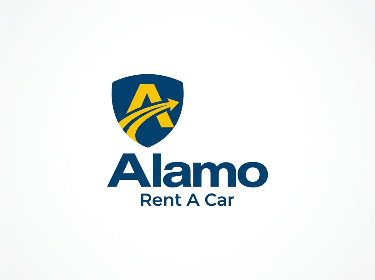 Alamo car rental logo, white background
