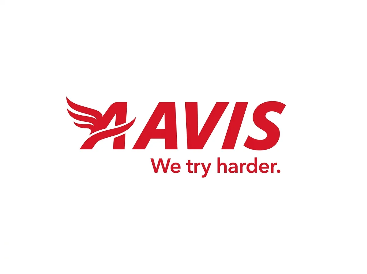 Avis car rental logo, white background